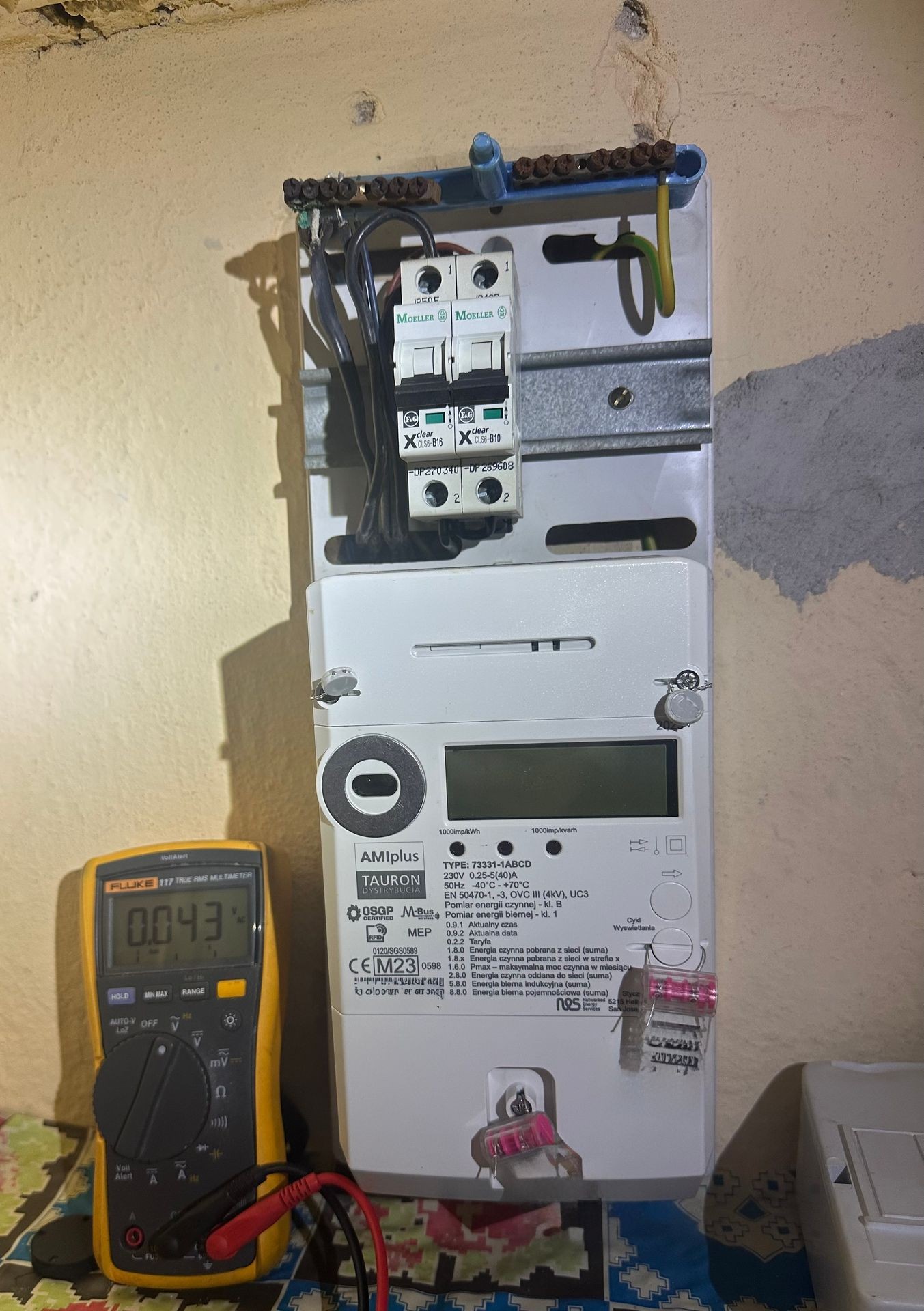 Brak zasilania licznika, spalone przewody